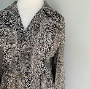 Leslie Fay Leopard Button Dress